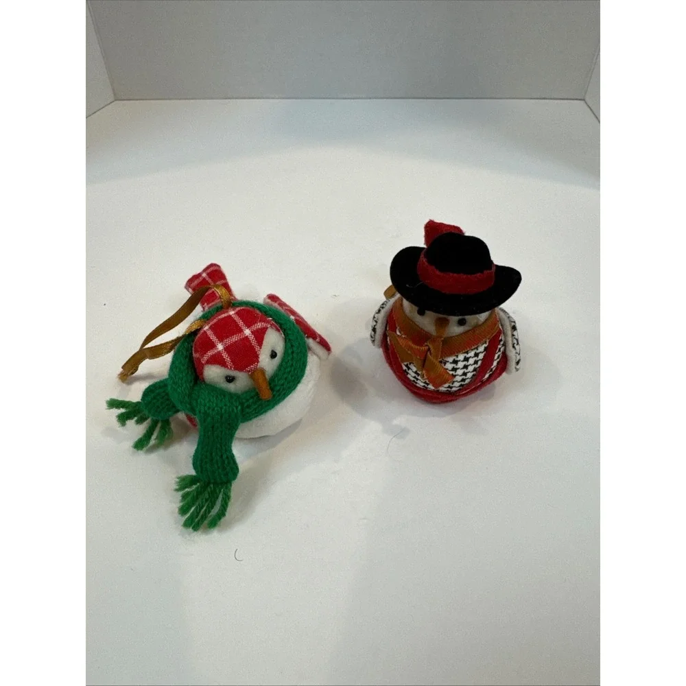 Set of 2 Target Featherly Friends 2017 Winter Bird Ornaments Red Christmas Decor